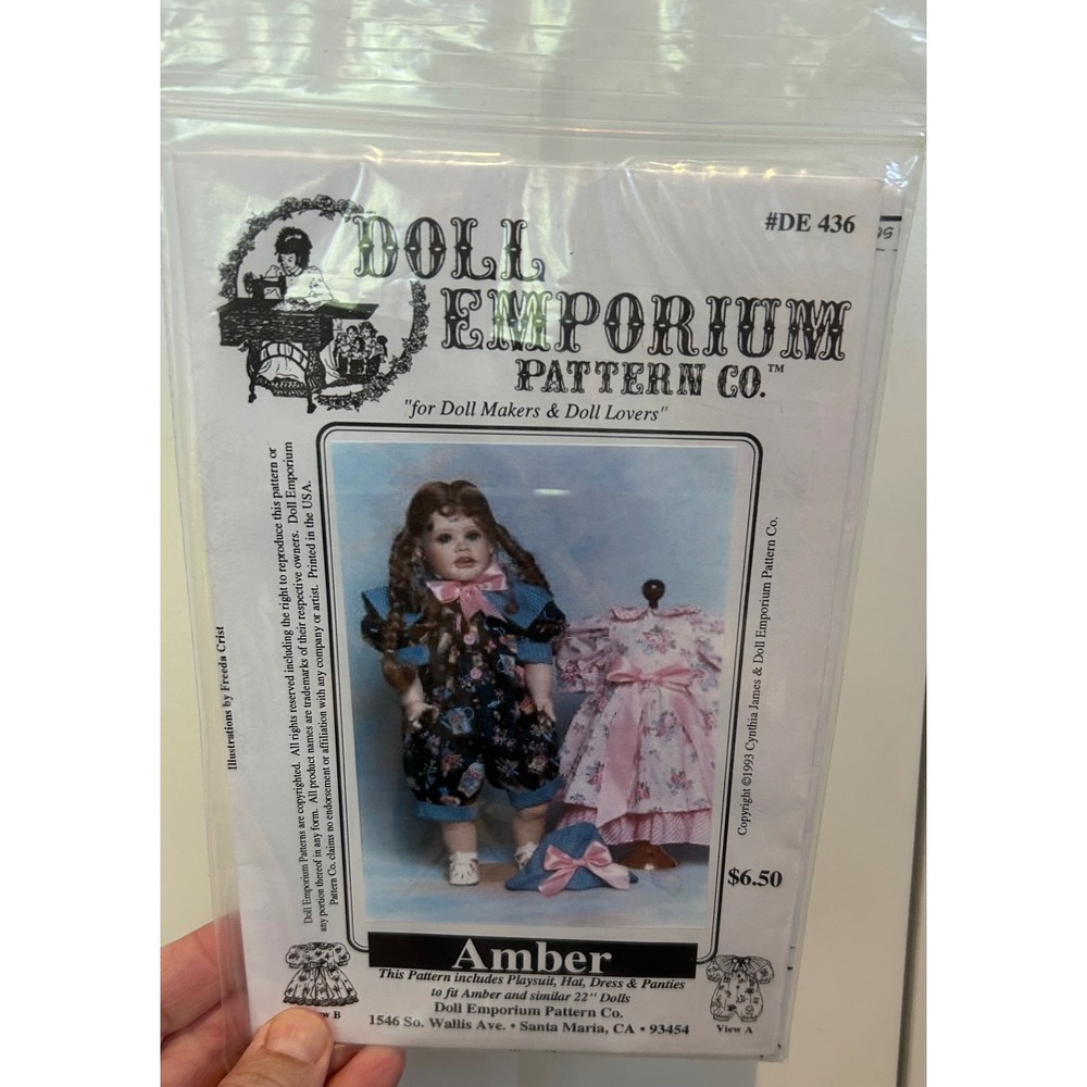 8 Doll Emporium Sewing Patterns 18-24" Dolls Loverly Amber Haiku Pedita Lot - Picture 7 of 11
